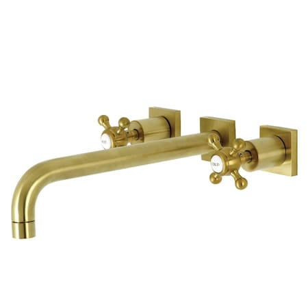 Kingston Brass KS6057BX Wall Mount Tub Faucet, Brushed Brass KS6057BX